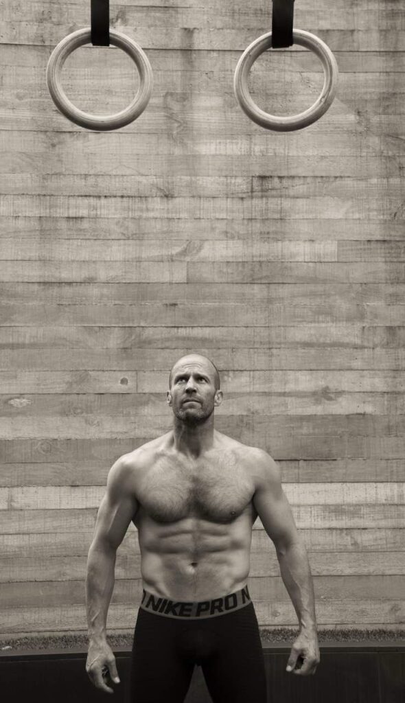 Jason Statham shirtless shoot