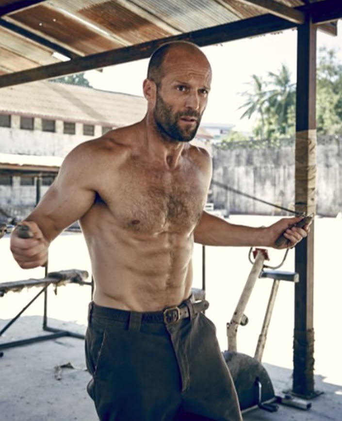 Jason Statham shirtless